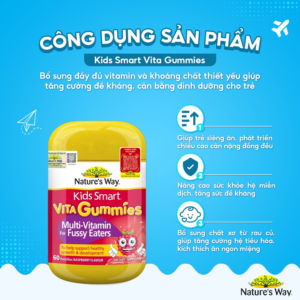 Vitamin tổng hợp cho trẻ biếng ăn Multi Vitamin for Fussy Eaters Nature's Way