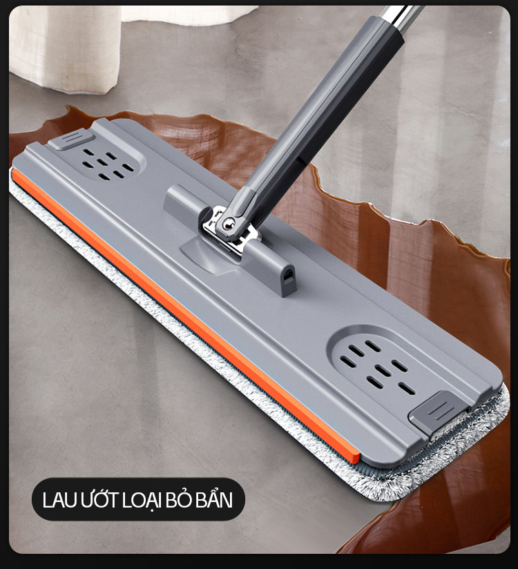 Bộ Cây Lau Nhà KITIMOP SM33 PRO, Thùng Lau Nhà Tự Vắt Thông Minh, Chổi Lau Nhà Xoay 360 Độ, Lau Sàn Làm Sạch