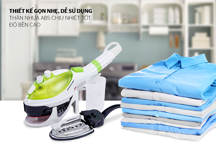 Bàn Ủi Hơi Nước Cầm Tay Sunhouse SHD2080G (500W) - Xanh Lá - Hàng chính hãng