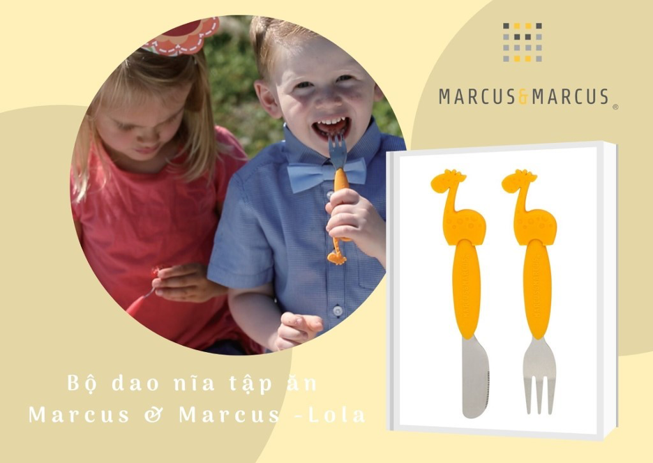 Bộ dao nĩa tập ăn cho bé Marcus & Marcus, từ 3 tuổi - Lola 1