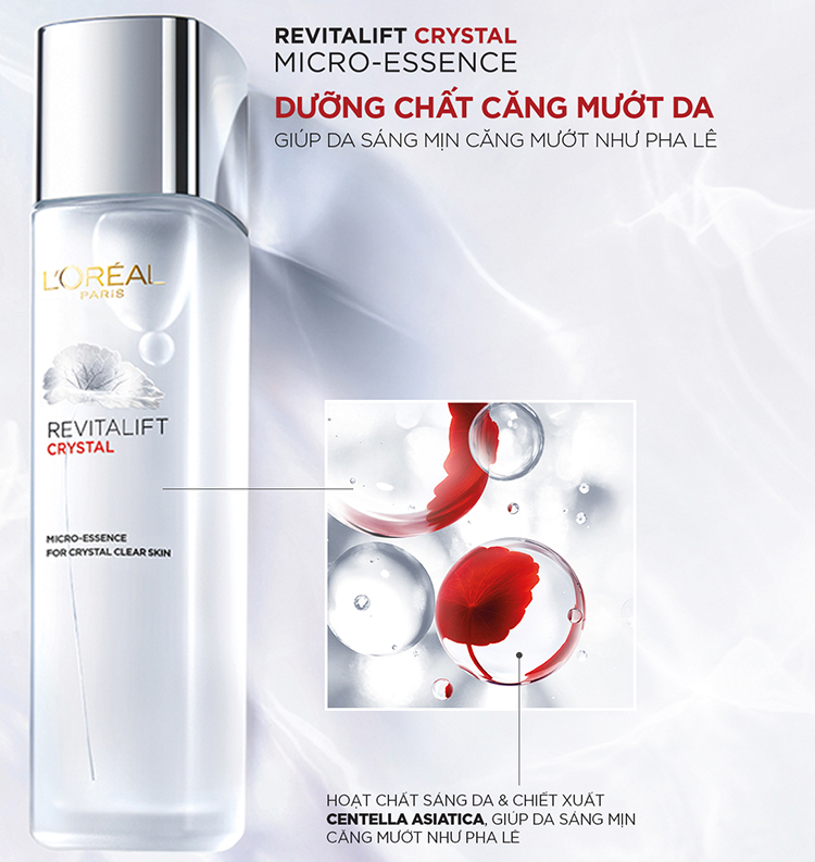 Bộ Dưỡng Da Pha Lê TươiMmát L'Oreal Paris Crystal Micro Essence