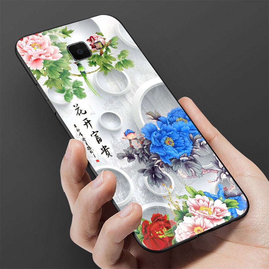 Ốp kính cường lực cho điện thoại Samsung Galaxy A50 - mẫu đơn MS MAUDON044