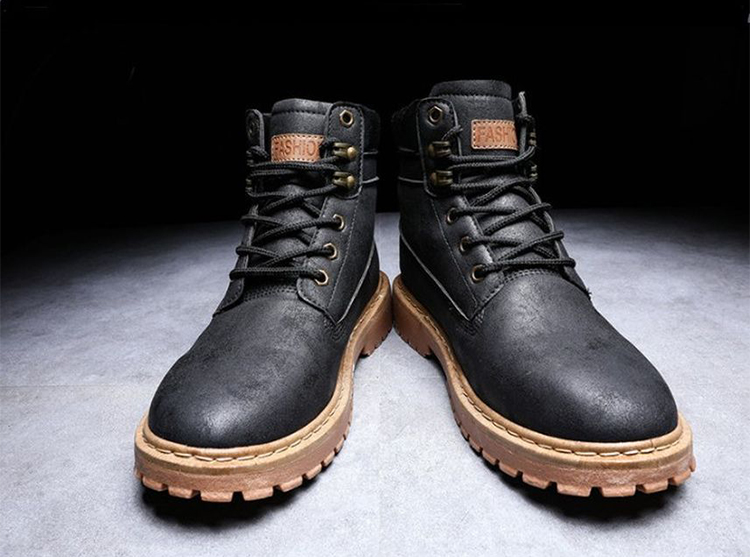 Men's Street Trend Cowboy Boots Nubuck Leather Martin Motorcycle Boots