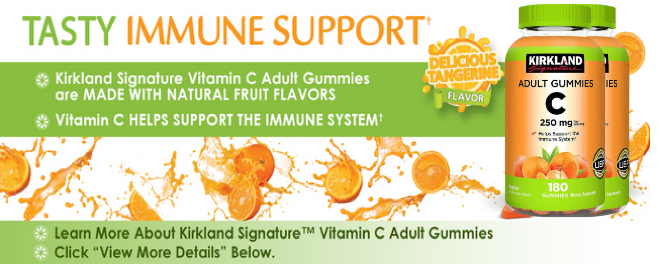 Kẹo Vitamin C Mỹ Kirkland Signature Adult Gummies C 250mg