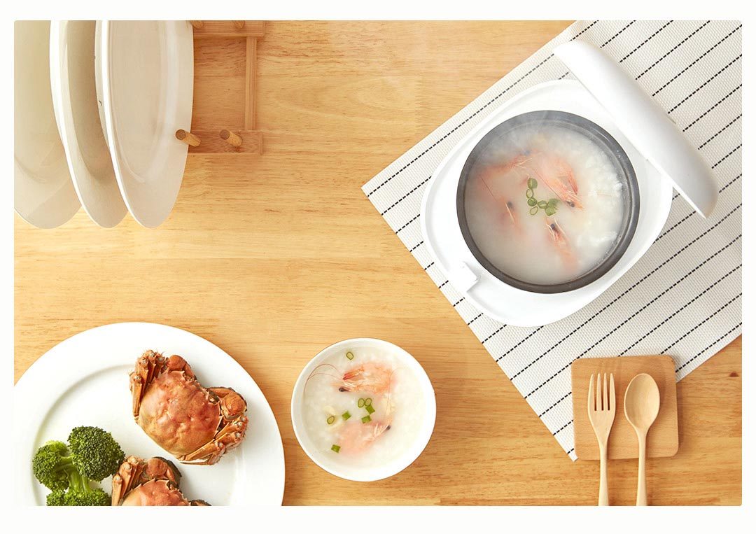 Xiaomi Ocooker Mini Rice Cooker 1.2L Intelligent Electric PFA Powder Coating Cookers For Home Students Cooking 300W 220V