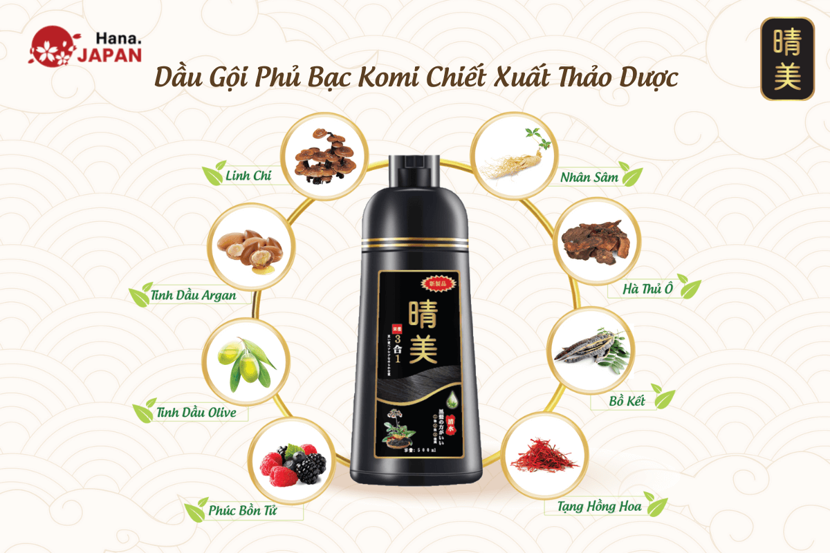Thành phần dầu gội komi nhật bản