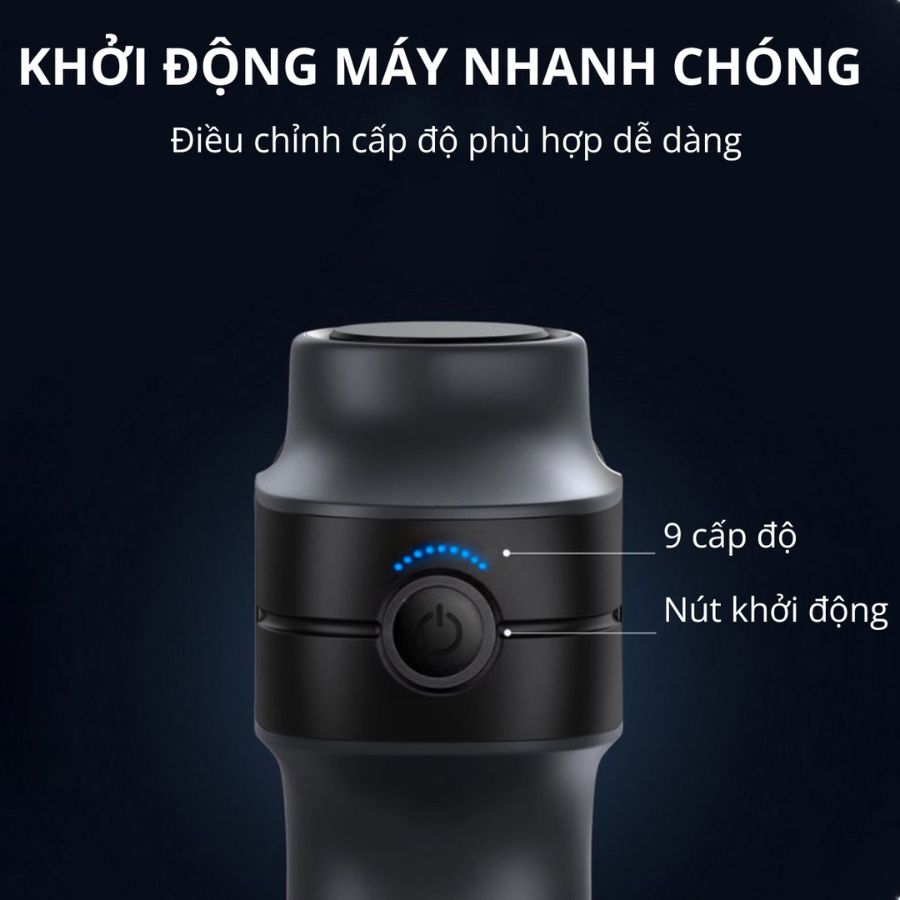 Máy massage cầm tay Kachi MK377 với 9 cấp độ rung - hàng chính hãng