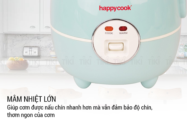 Nồi cơm điện nắp gài Happy Cook HCJ-120T (1.2L) - Hàng chính hãng