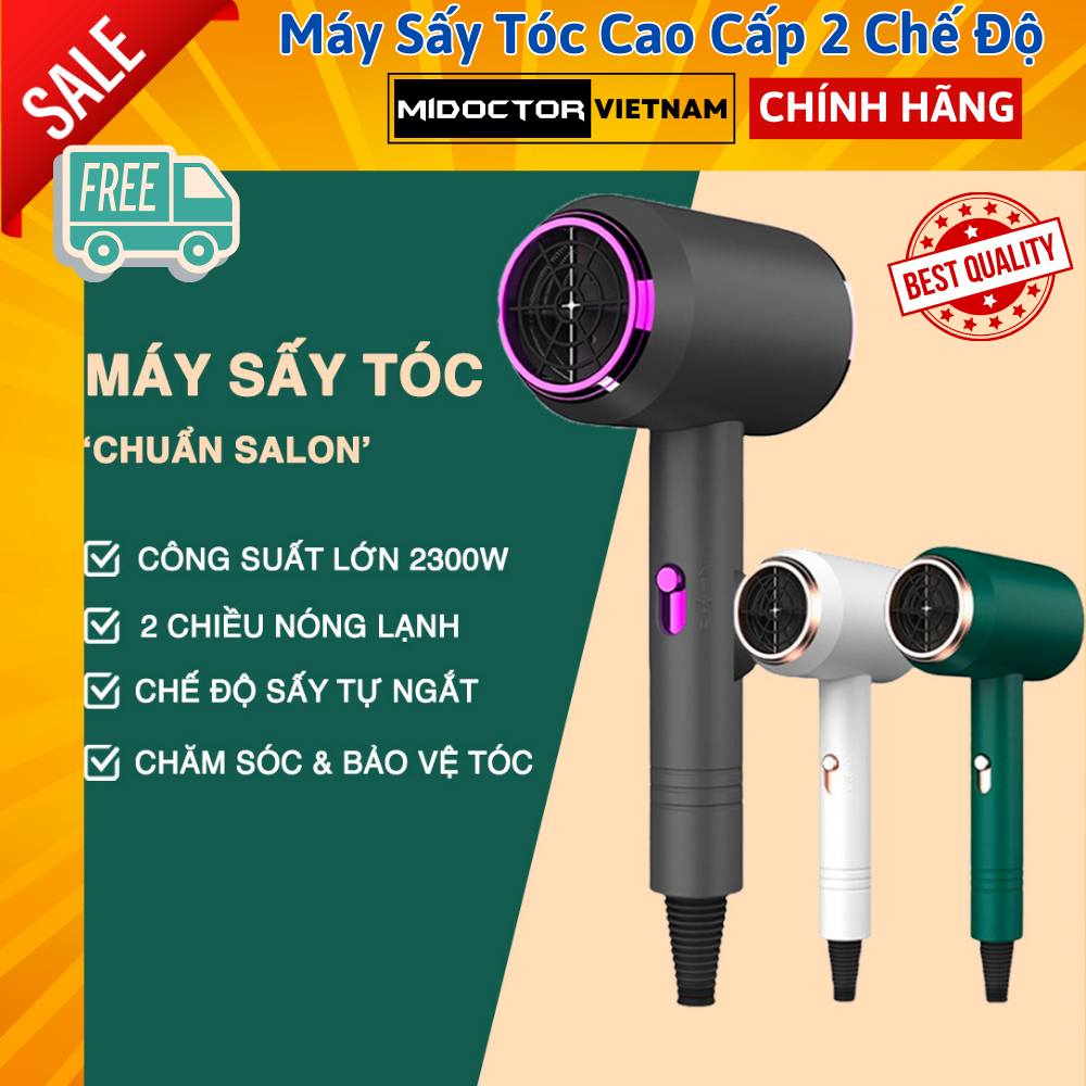 Máy Sấy Tóc 2 Chiều Nóng Lạnh miDoctor Công Suất 2300w, Máy Sấy Tạo Kiểu Sấy Nhanh Khô Chăm Sóc Tóc - Hàng Chính Hãng