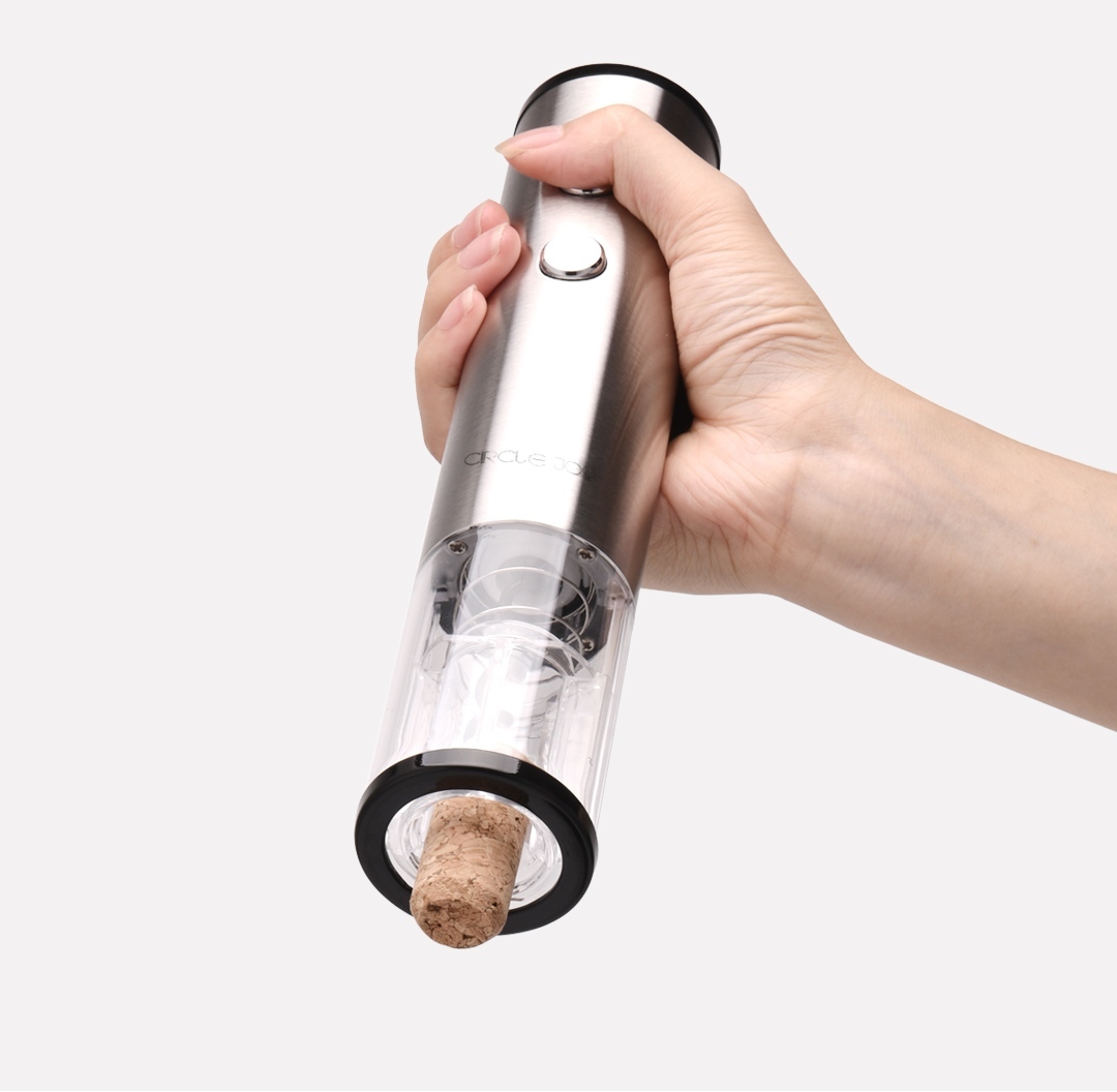 Xiaomi Circle Joy Round Wine Opener Stainless Steel Automatic Electric Corkscrews Wine Bottle Opener Wine Stopper Foil