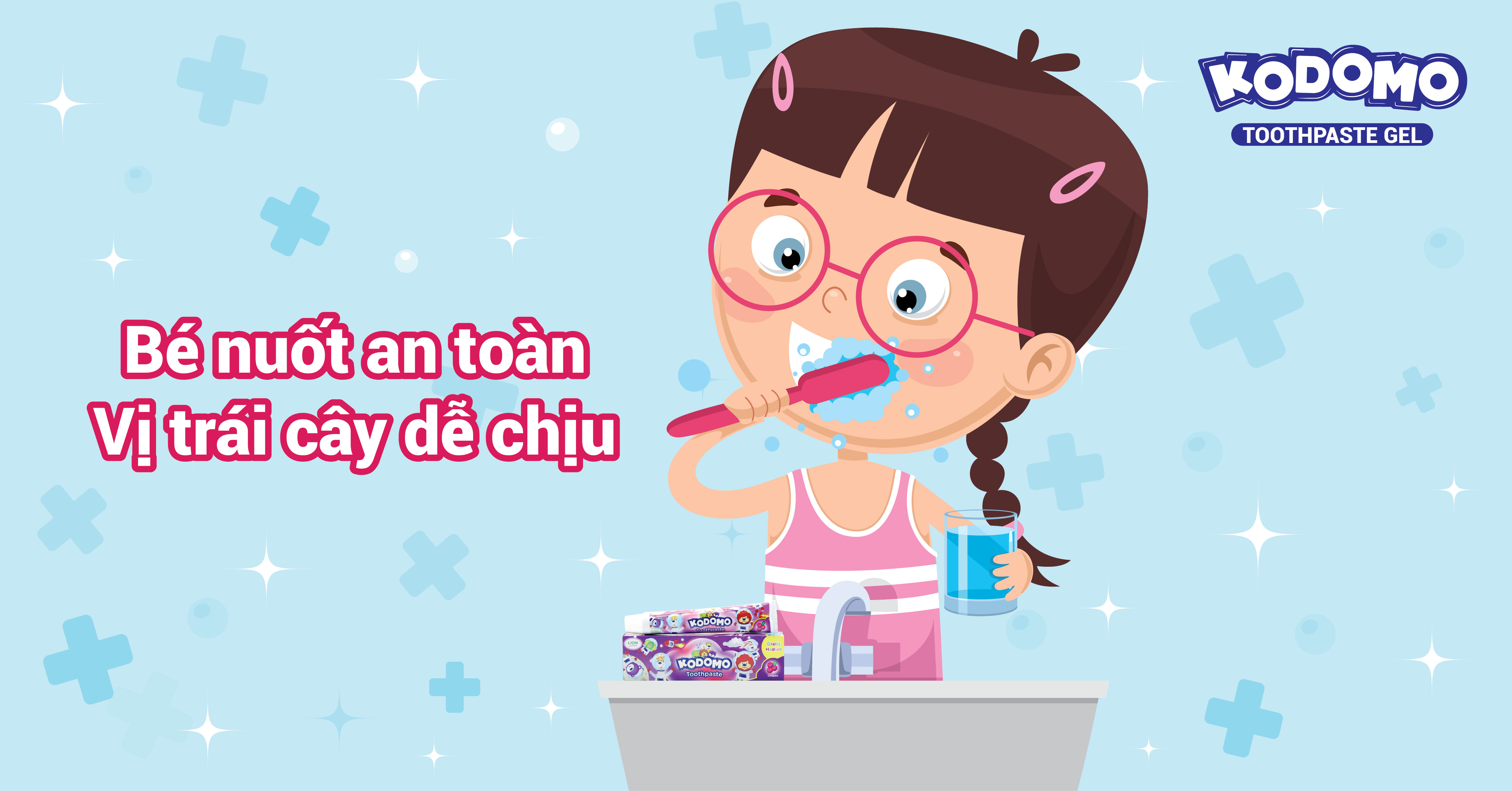 Kem Đánh Răng Trẻ Em Kodomo Hương Dâu - 45g