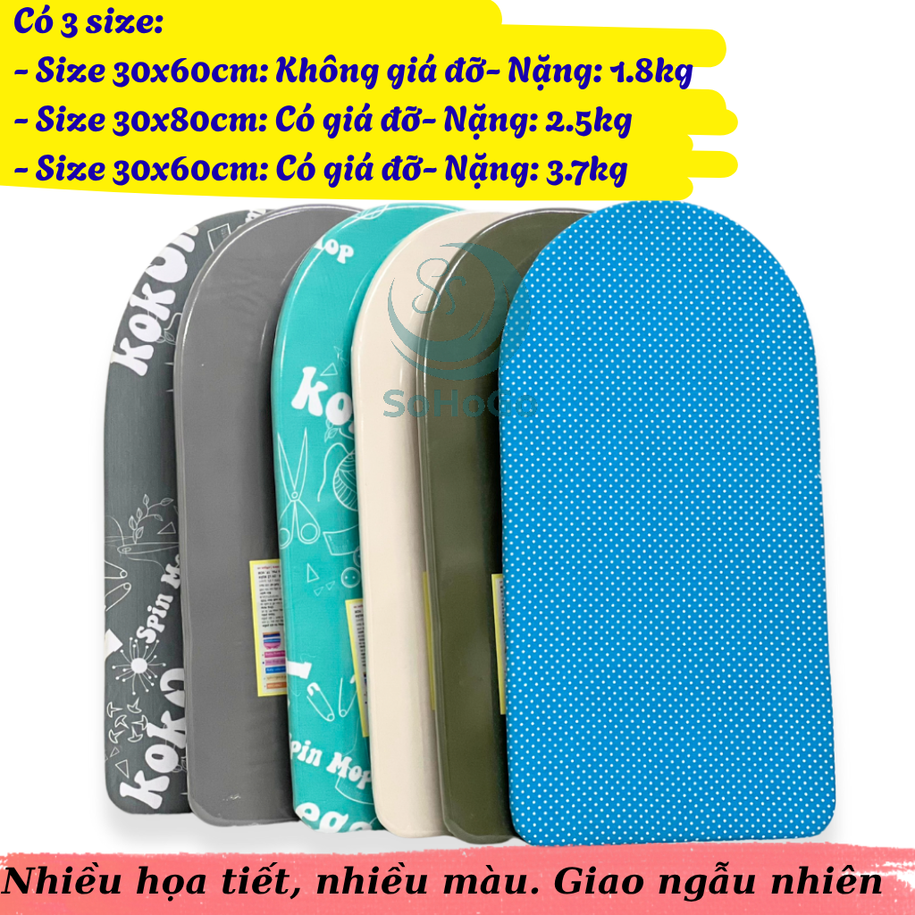 Bàn Để Ủi Quần Áo Kiểu Ngồi Lót Gỗ, 30x60cm, 4 Chân Gấp Gọn  (Họa Tiết Ngẫu Nhiên)