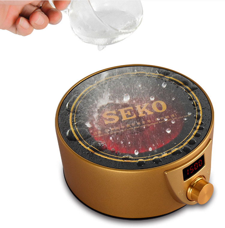 New work (SEKO) small household multi-function electric ceramic stove does not pick pot stainless steel brushed shell smart electric tea stove Q10A