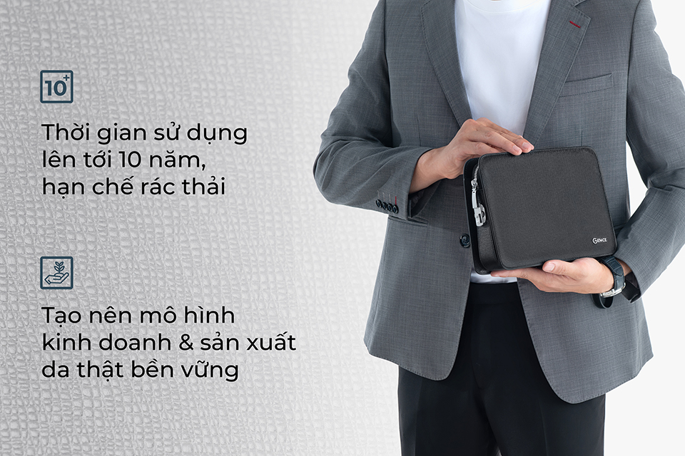 Ví Da Cầm Tay Clutch Nam Hàng Hiệu GENCE CK14 Da Bò Khóa Số Cao Cấp Màu Đen