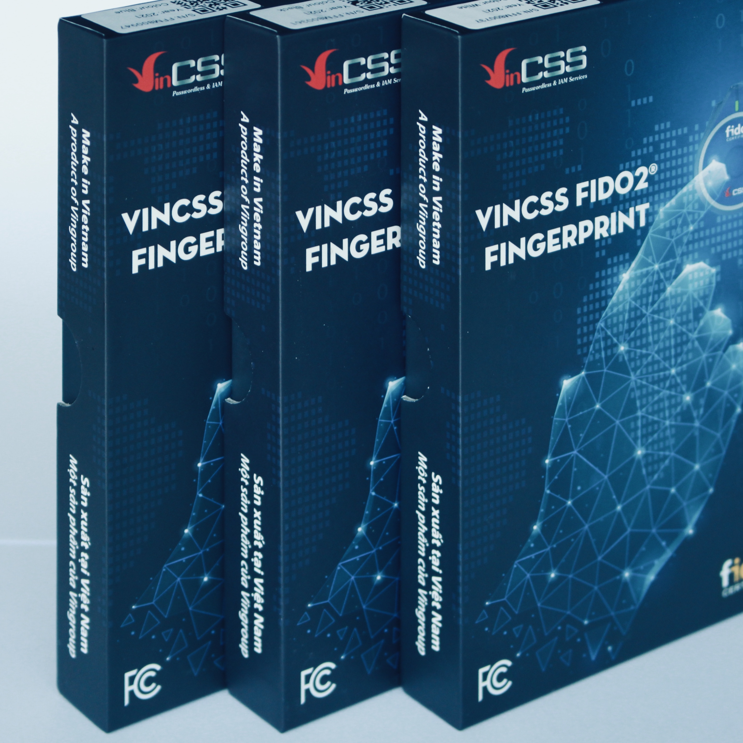 Khóa Xác Thực Mạnh VinCSS FIDO2 Fingerprint (Kết Nối USB Type-C, Bluetooth, NFC) – Sử Dụng Sinh Trắc Học Vân Tay - Hỗ Trợ Đăng Nhập An Toàn Không Mật Khẩu, Chuẩn UAF/U2F/FIDO2 - Hàng Chính Hãng