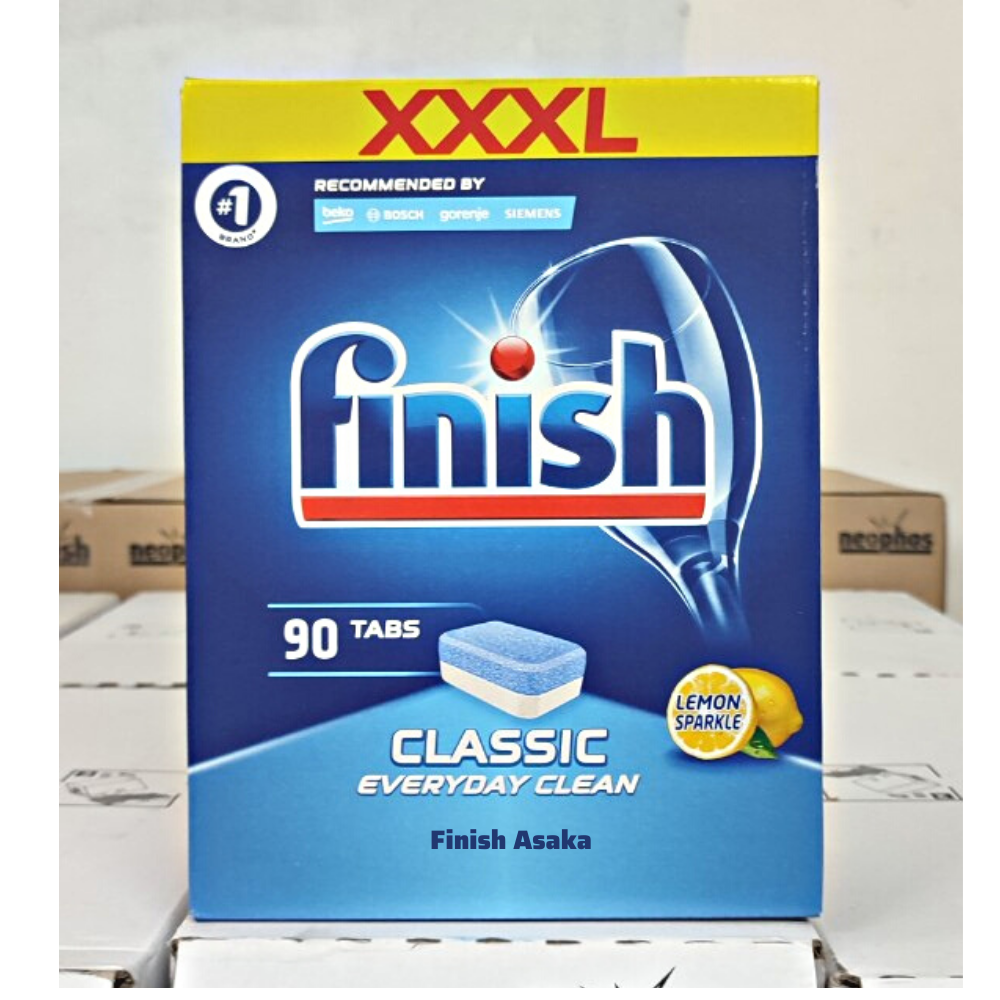 Viên rửa Chén Tổng Hợp Finish 100 Tabs classic Dùng Cho Máy Rửa Bát