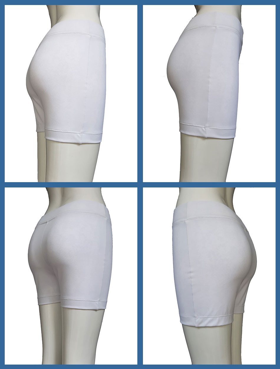 Quần Legging Nữ Bosimaz MS342 đùi không túi màu trắng cao cấp, thun co giãn 4 chiều, vải đẹp dày, thoáng mát.