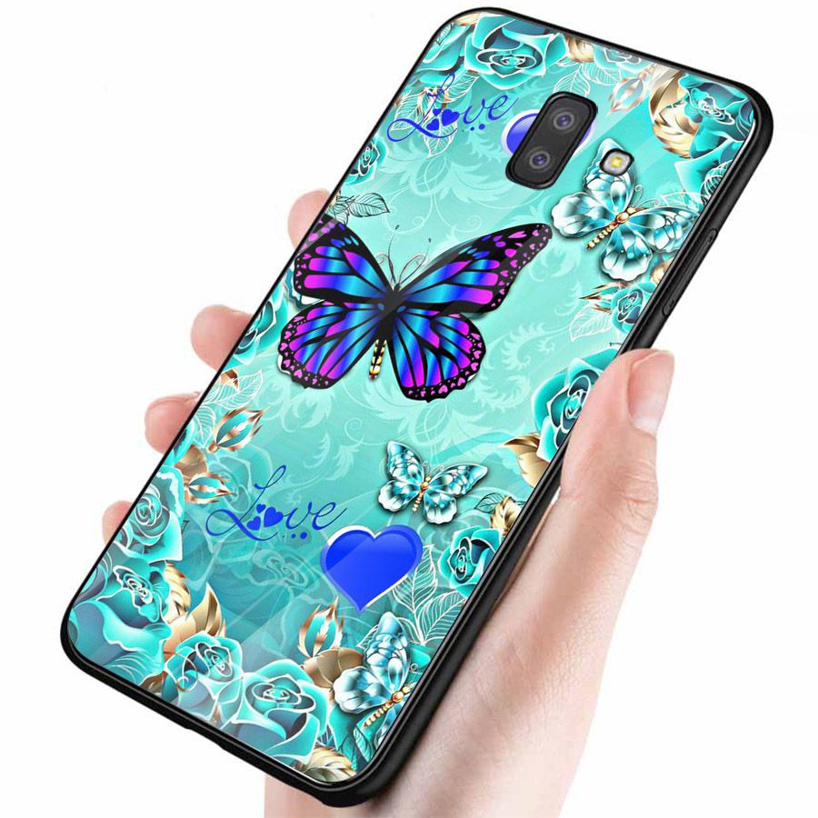 Ốp kính cường lực cho điện thoại Samsung Galaxy J4 - J6 - J6 PLUS - J6 PRIME - J8 - bướm đẹp MS ANH026