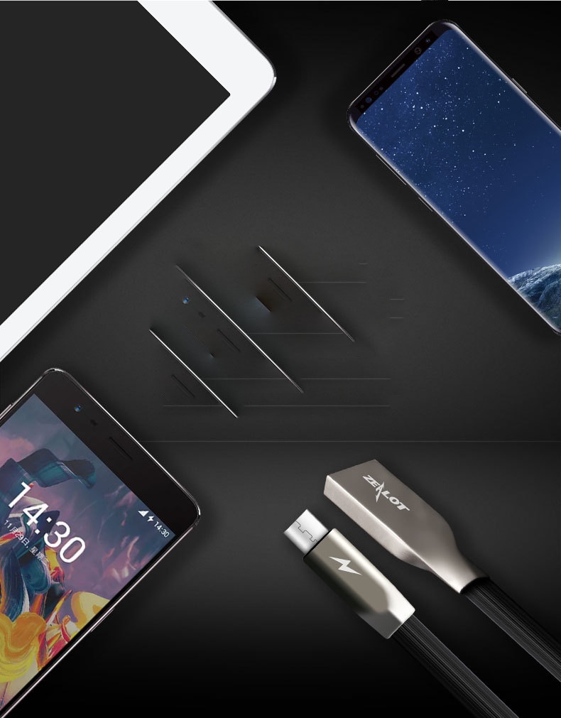 Dây Cáp Sạc Dành Cho Điện Thoại Samsung Oppo Xiaomi Chuẩn Đầu Micro USB Zealot - hàng chính hãng 5