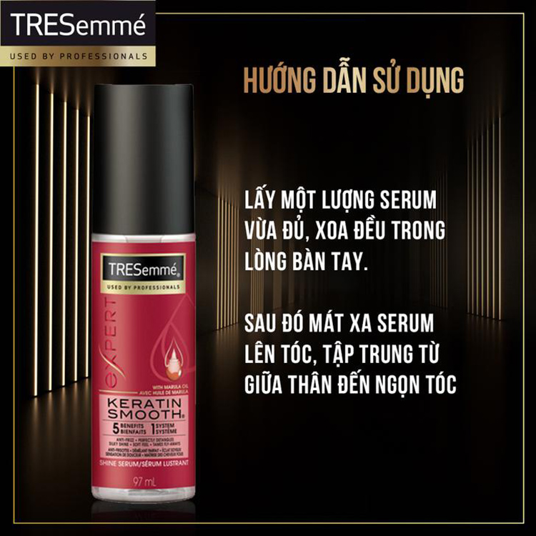 Serum Dưỡng Tóc Vào Nếp Bóng Mượt Tresemme Keratin Smooth (97ml)