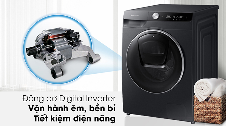 Máy Giặt Samsung AI AddWash Inverter 12kg WW12TP94DSB/SV - Chỉ giao HCM