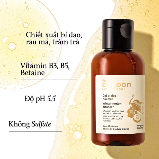 Sữa rửa mặt dạng Gel bí đao rửa mặt Cocoon 310ml