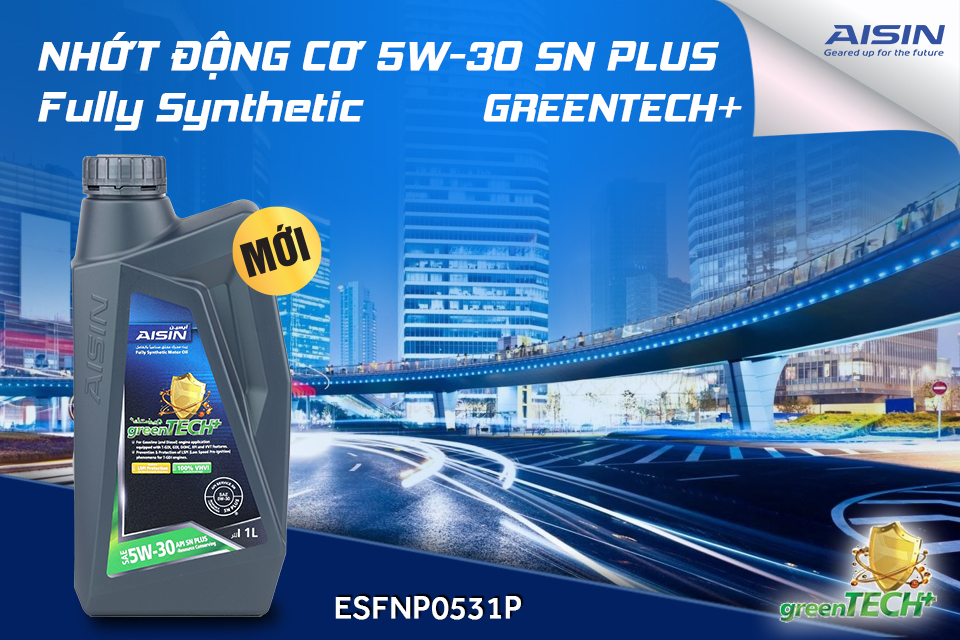 Nhớt Động Cơ AISIN ESSN1041P 10W-40 SN Plus Econtech+ Semi Synthetic 1L