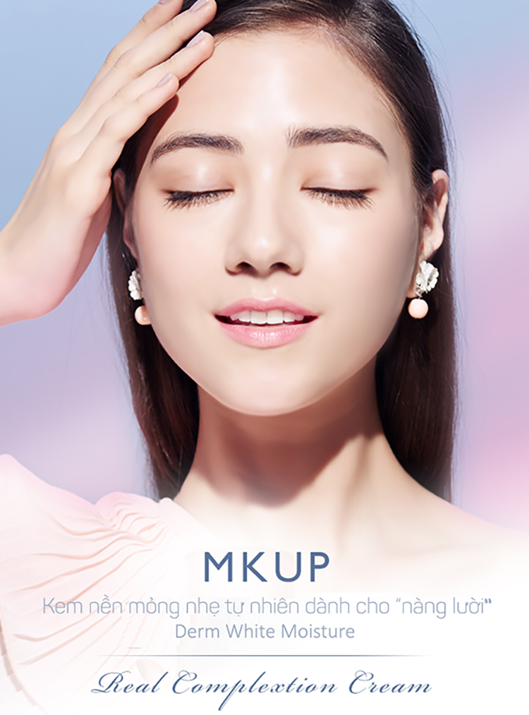 Son bút dạng lì Mkup và Kem dưỡng ẩm trắng da Mkup