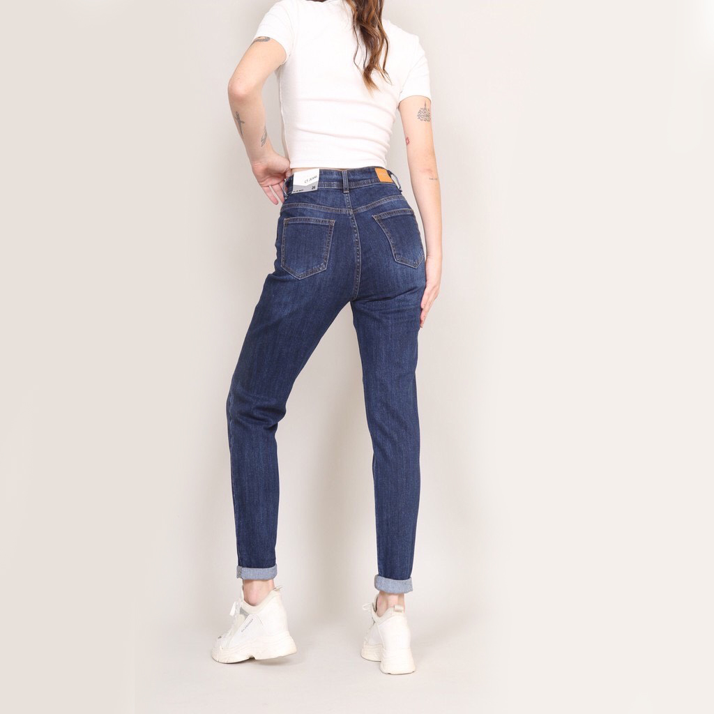 Quần jean nữ baggy - fit 9 tấc , cạp cao , co giãn 4 chiều thoải mái, năng động CT jeans 6