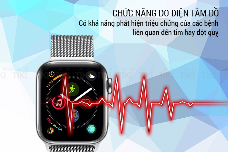 Đồng Hồ Thông Minh Apple Watch Series 4 GPS + Cellular 44mm, Stainless Steel - Milanese Loop