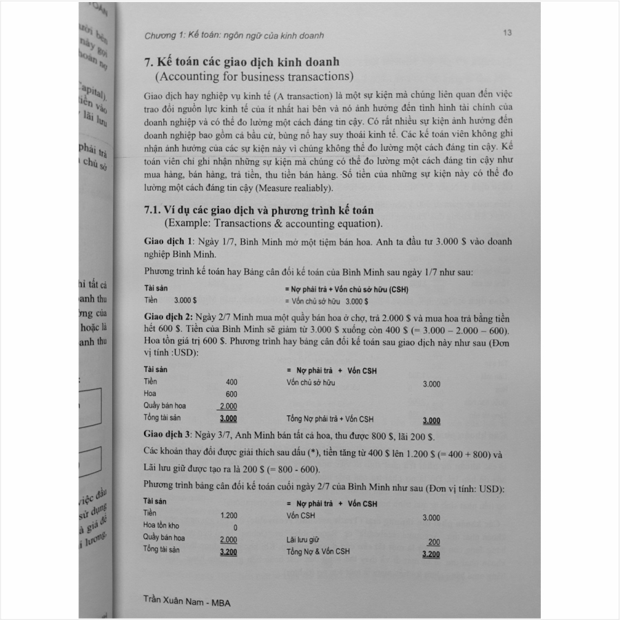 Sách Kế Toán Tài Chính (Tập 1) - MBA Trần Xuân Nam