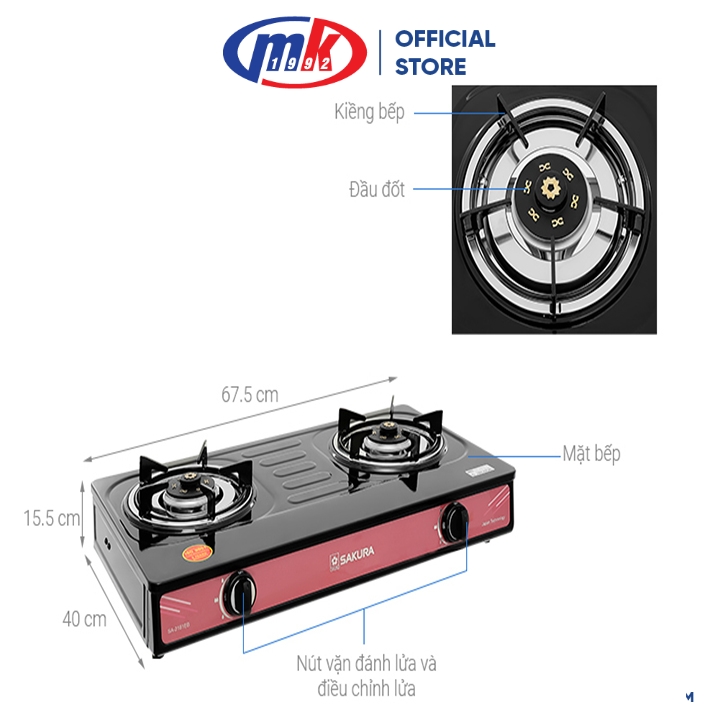 Bếp gas đôi SAKURA SA-2181EB