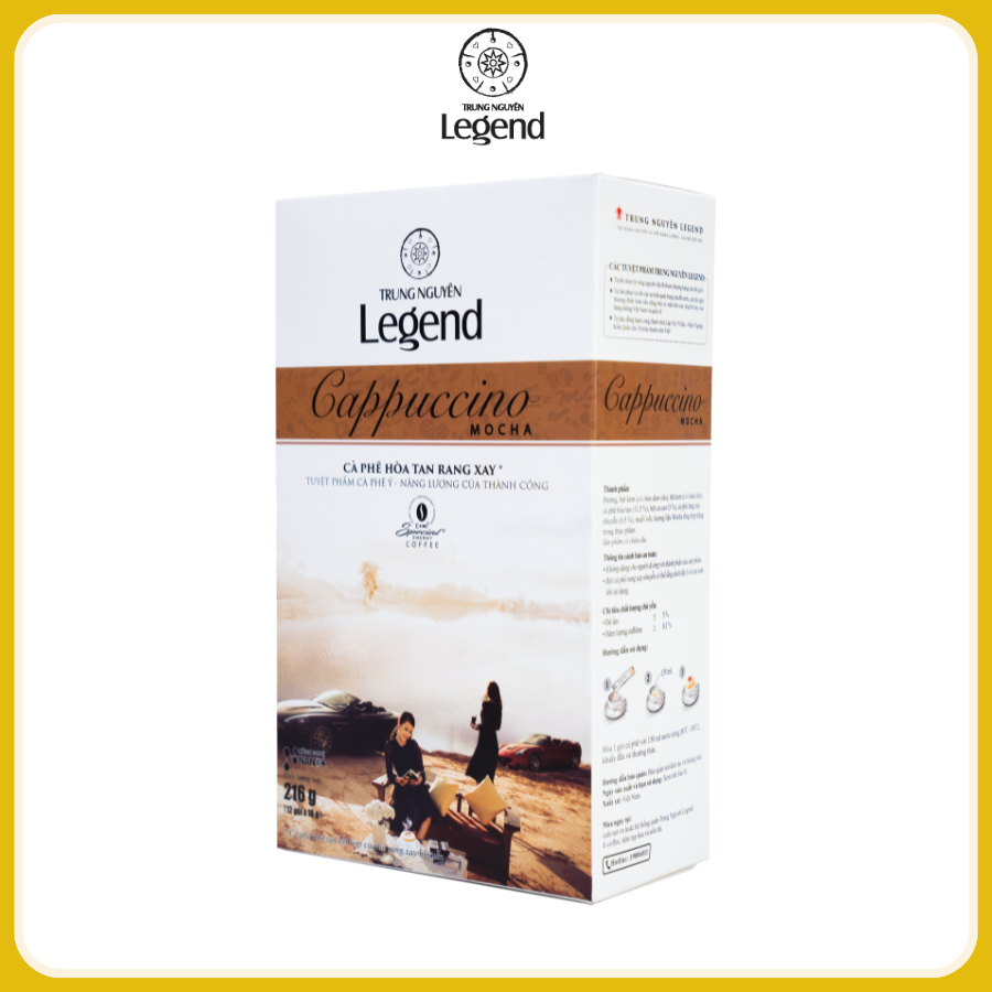 Cà Phê Sữa Hòa Tan Cappuccino Mocha Trung Nguyên Legend – Hộp 12 Gói – Cà Phê Vị Mocha Ngọt Đắng, Đậm Đà