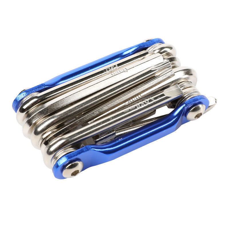Lục giác sửa chữa xe đạp T-25 11 in 1, bao gồm các dụng cụ đủ loại như đinh vít, lục giác, cắt xích và nạy lốp - Mai Lee