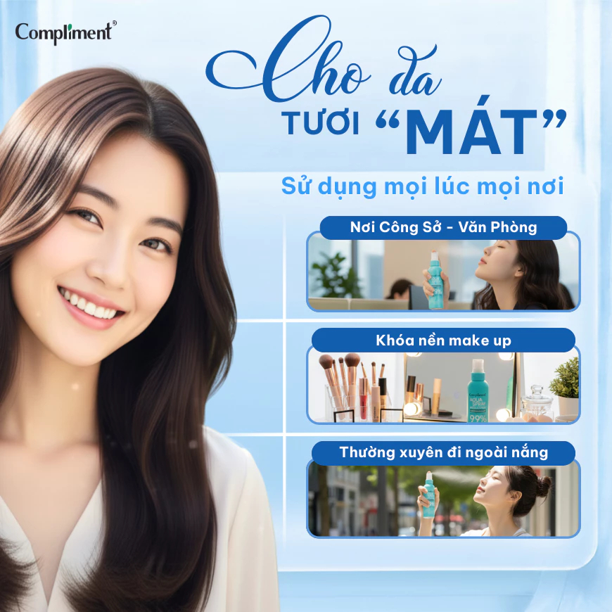 Xịt Khoáng Compliment Revitalizing Cấp Ẩm Tức Thì, Phục Hồi Và Làm Dịu Da Nhạy Cảm 200ml