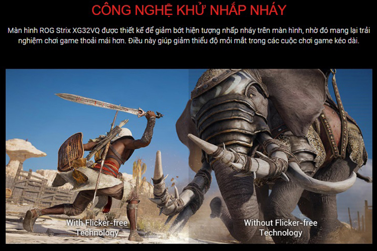 Màn Hình Gaming Cong Asus ROG Strix XG32VQ 32inch WQHD 4ms 144Hz FreeSync VA - Hàng Chính Hãng