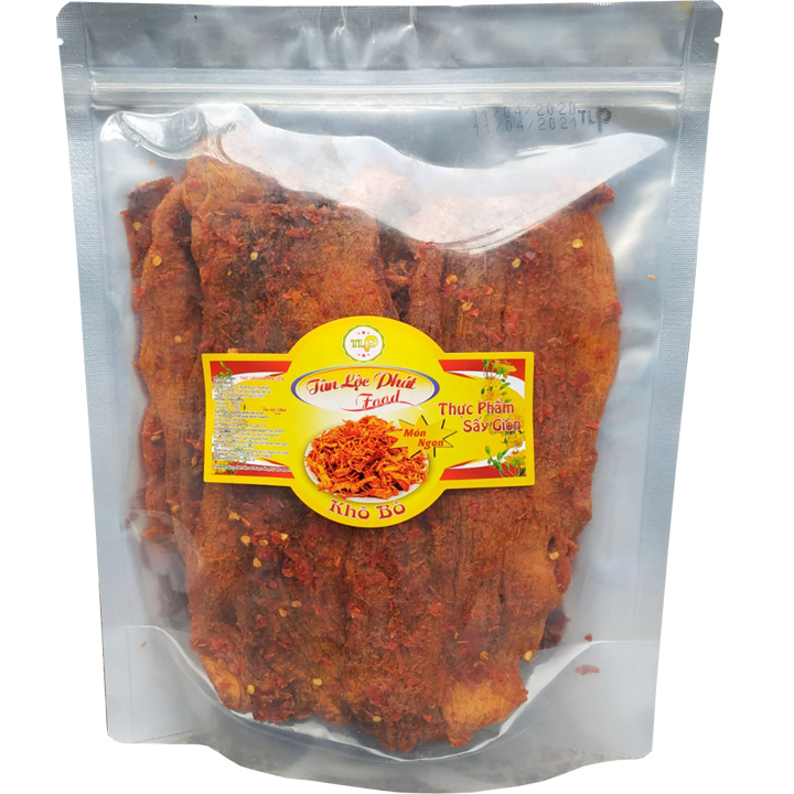 500G THỊT KHÔ BÒ LOẠI MỀM CAY ĐẶC BIỆT THƠM NGON