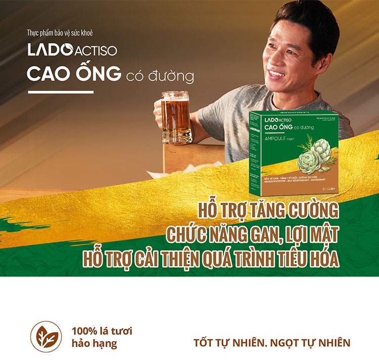 Cao Ống (Có Đường) Mát Gan Giải Độc Ladophar - Hộp 10 Ống 10ml