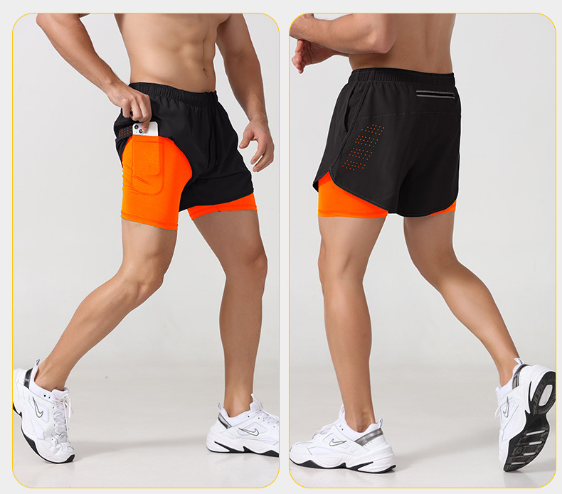 Quần chạy bộ short đùi thể thao thoáng khí nhanh khô, có túi đựng điện thoại , kèm lớp lót Cleacco DK22001 Bảo Hành 12 Tháng - Boro Sport