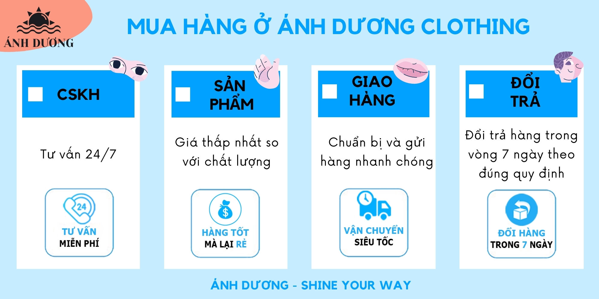 Mua hàng ở Ánh Dương Clothing