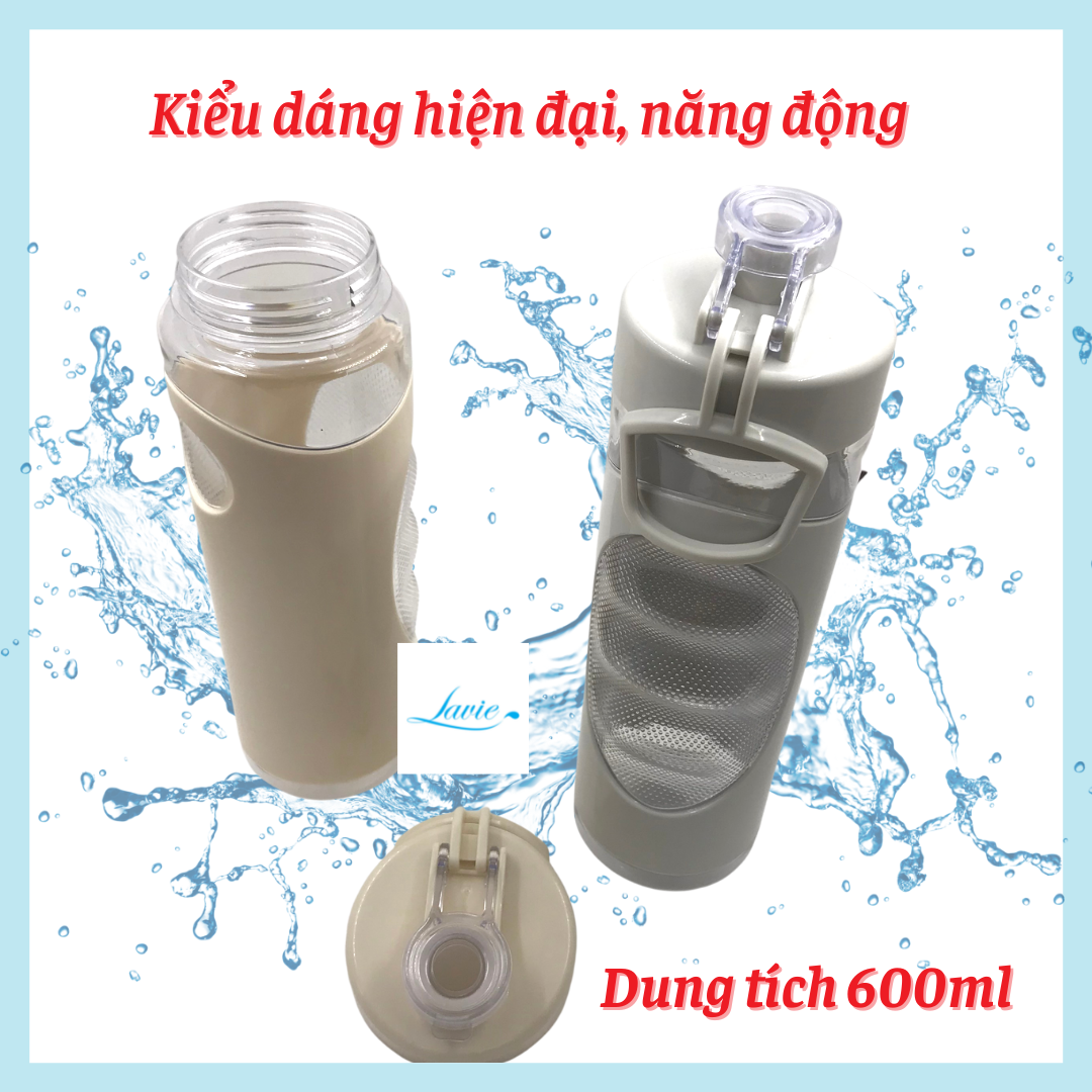 Bình nước Dynamix 600ml nhựa Đại Đồng Tiến 100% nhựa PP an toàn cho sức khỏe thiết kế hiện đại có quai cầm tiện dụng
