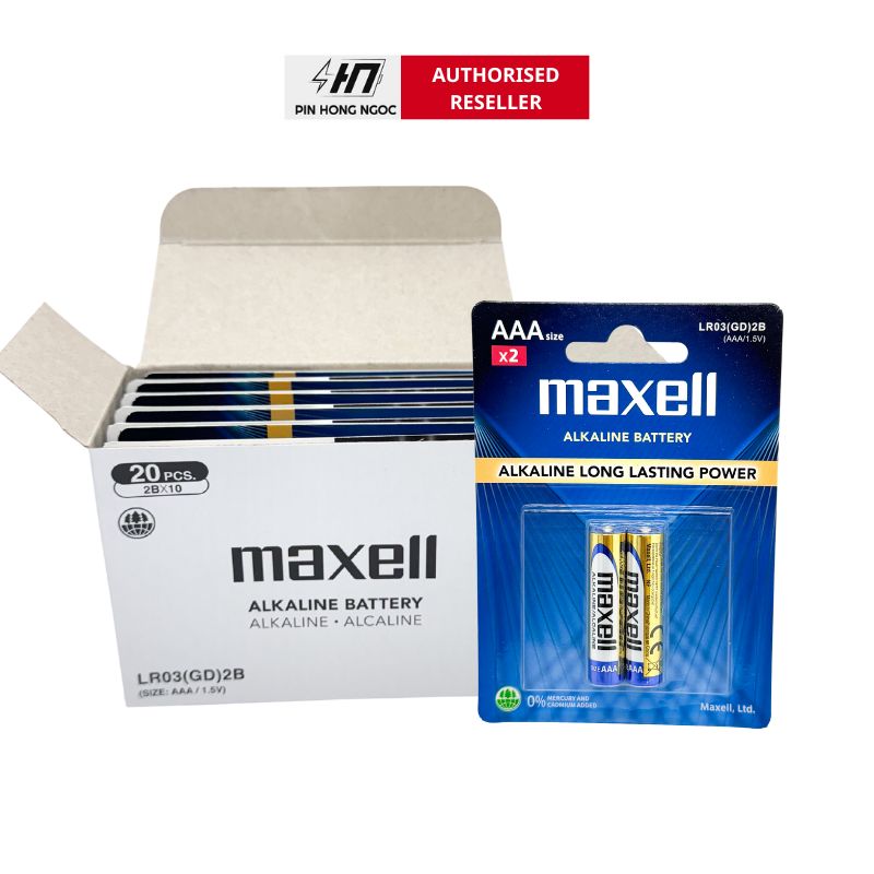 Hộp 20 Viên Pin AA / AAA Maxell Alkaline 1,5V - Hàng chính hãng