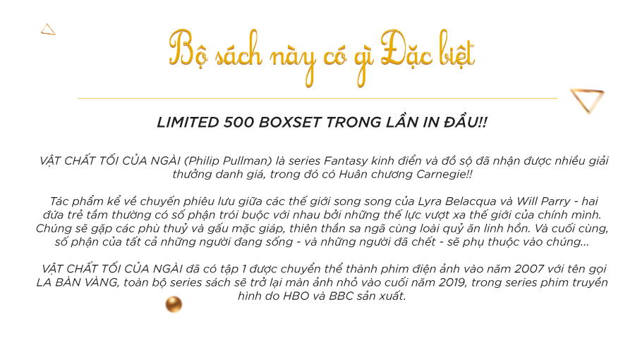 Boxset Vật Chất Tối Của Ngài (Trọn Bộ 3 Tập) Boxset Vật Chất Tối Của Ngài (Trọn Bộ 3 Tập)