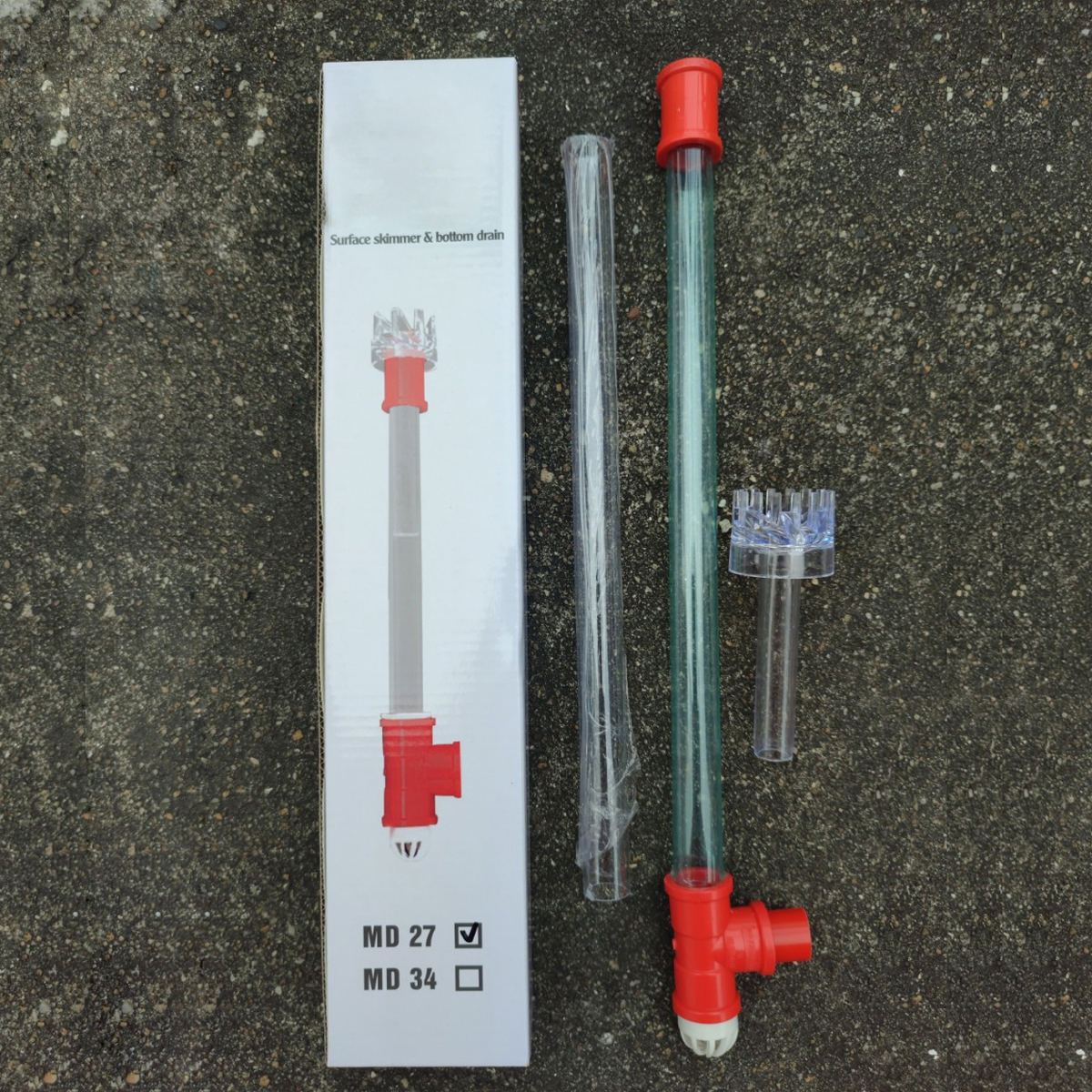 Bộ hút mặt đáy hồ cá MD27 75cm cho bơm BAOYU BY102-104 | Tự xoay, hiệu quả