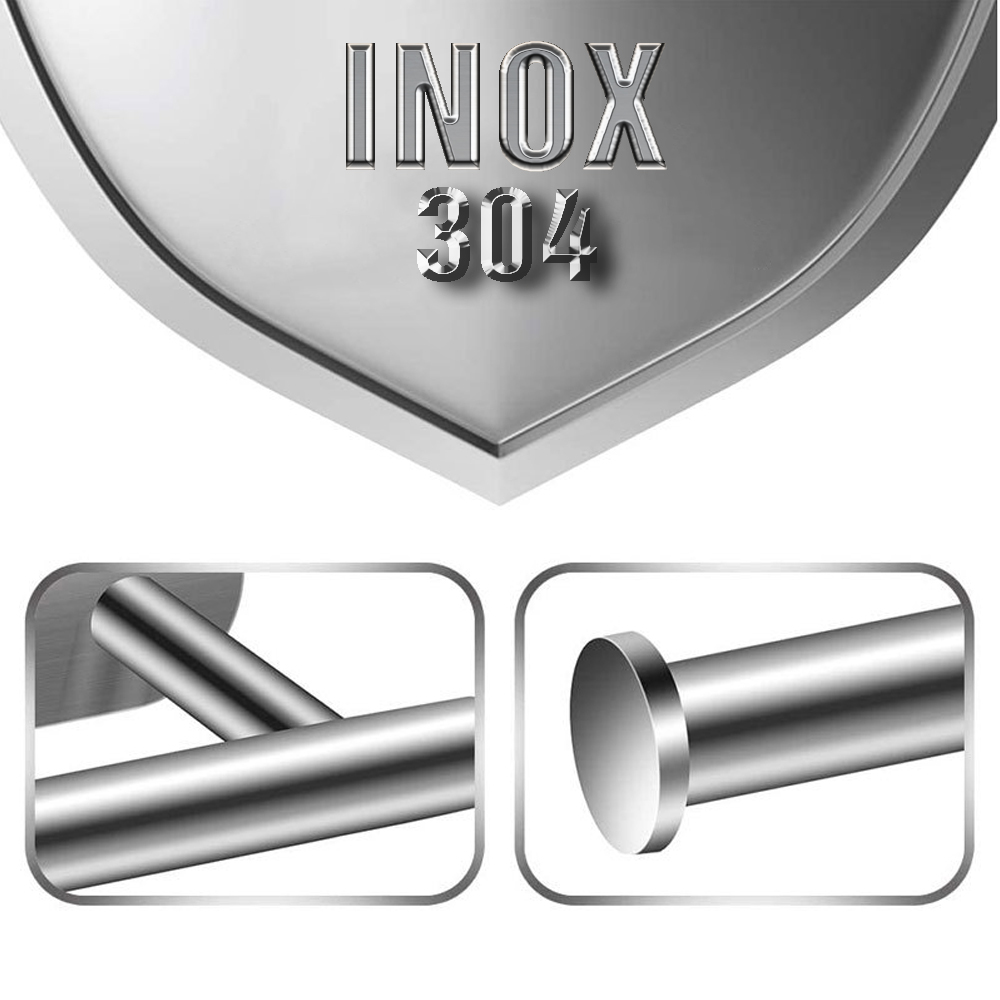 Móc giá treo đa năng dán tường không cần khoan, Inox Sus 304, phụ kiện bếp, nhà tắm Minh House