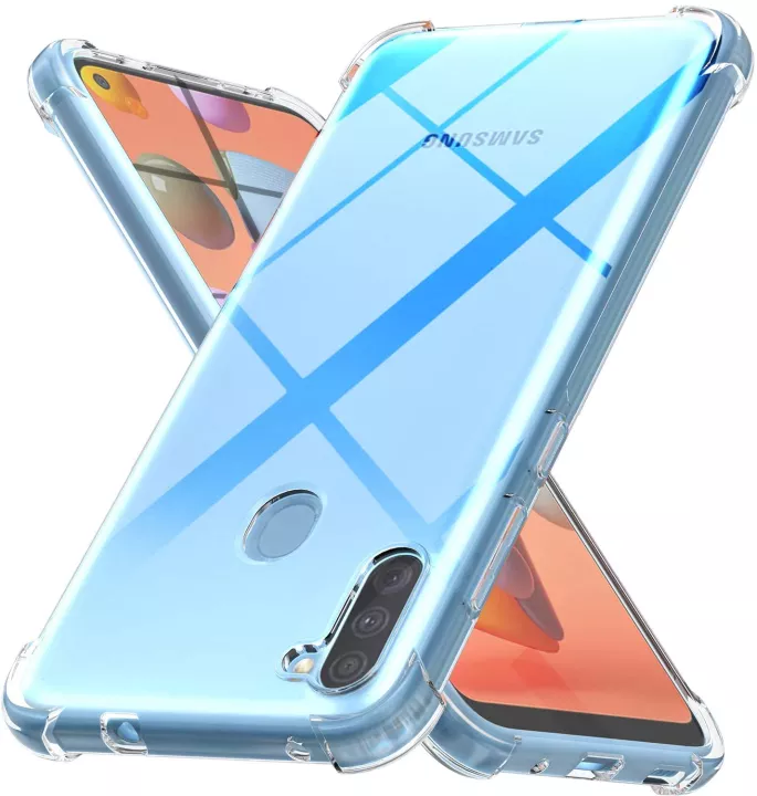 Ốp lưng cho Samsung A11 dẻo trong TPU chống sốc 4 góc cạnh ( hàng chính hãng)