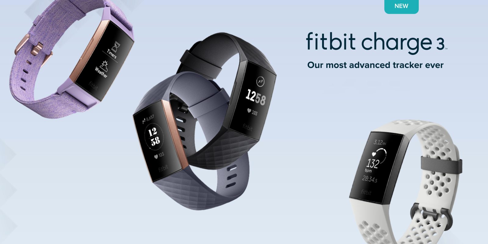Vòng Đeo Sức Khoẻ Fitbit Charge 3 - Hàng Chính Hãng