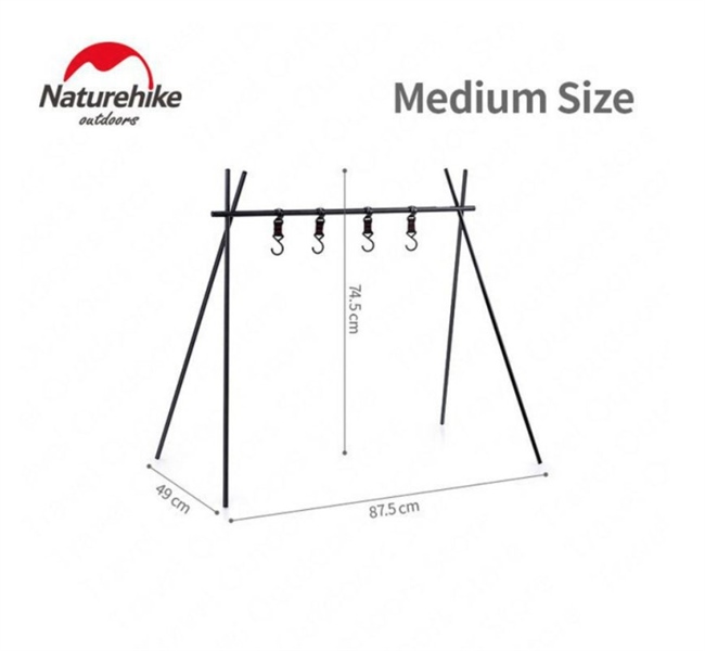  Giá Treo Đồ Tiện Lợi Thiết Kế 4 Móc dùng Cho Du Lịch Dã Ngoại Cắm Trại NatureHike NH19BJ082