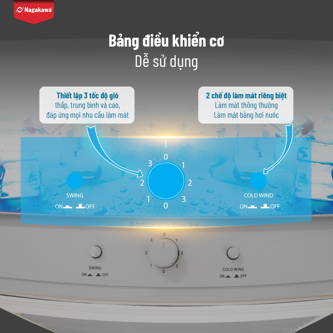 Máy Làm Mát Không Khí Nagakawa NFC999 (150W) - Hàng Chính Hãng
