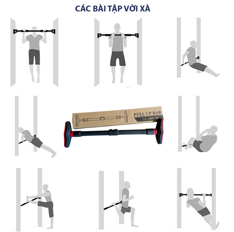 Xà Đơn Treo Tường Gắn Cửa Đa Năng KUNO SPORT Dụng Cụ Tập Gym Tại Nhà Bản Nâng Cấp Chịu Lực Cao